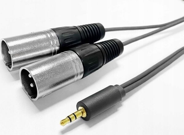 VivoLink - Lydkabel - mini-phone stereo 3.5 mm hann til XLR3 hann - 15 m - dobbeltisolert - svart