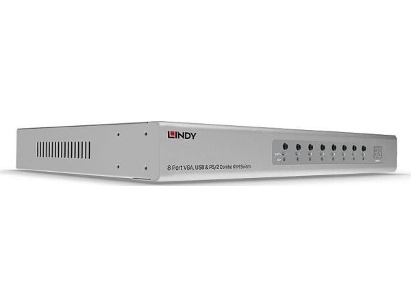 Lindy 39526, 2048 x 1536 piksler, Full HD, Rack-montering, 1U, Sølv
