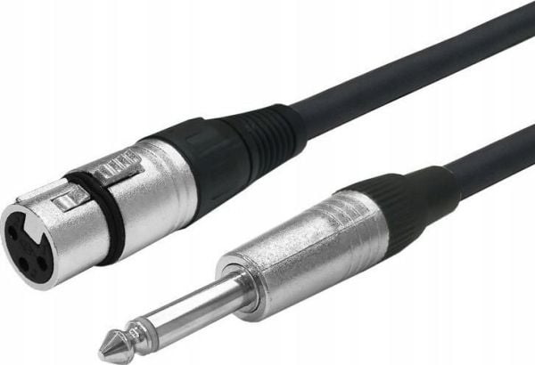 Vivolink PROAUDXLRFJACK6, XLR, Naarasliitin, 6.35mm, Urosliitin, 6 m, musta