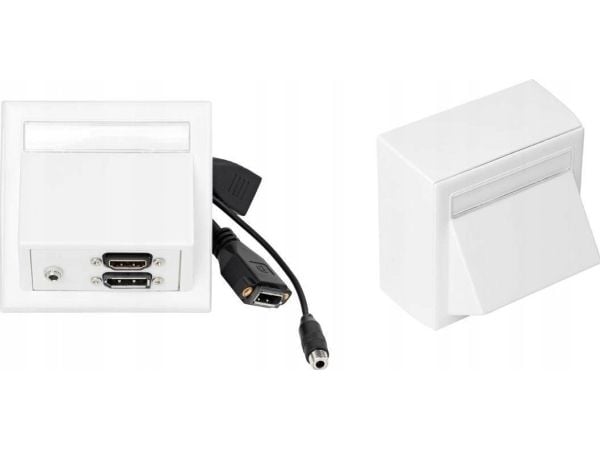 Vivolink WI221292, HDMI + DisplayPort + 3.5mm, Valkoinen, 10 g, 20 g