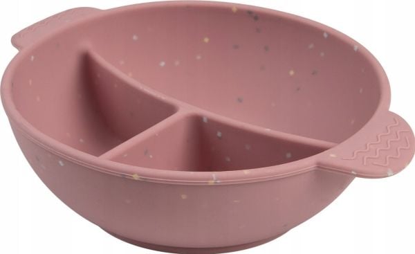 CANPOL BABIES silikon sklisikker bolle DOTS, 3 rom, 360 ml, 51/403_pink