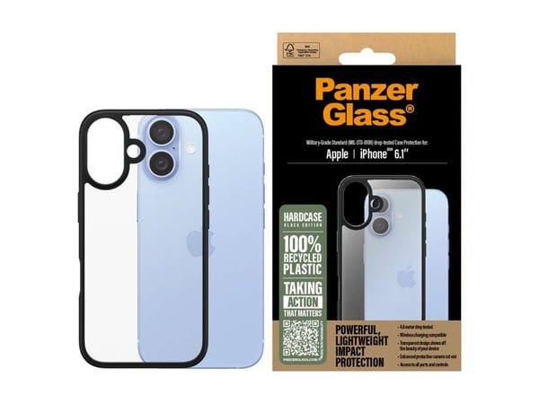 PanzerGlass ® HardCase Transparent iPhone 16, Suojus, Apple, Apple - iPhone 16, Läpinäkyvä