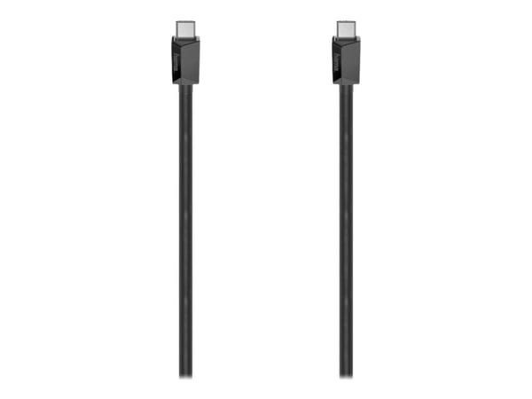 Hama FIC - USB-kabel - 24 pin USB-C (hane) till 24 pin USB-C (hane) - USB 3.2 Gen 1 - 5 A - 75 cm - svart