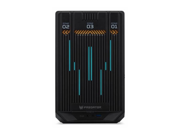 Acer Predator MI900 - Mini-ITX - sidepanel med vindu - ingen strømforsyning - hvit - USB/lyd
