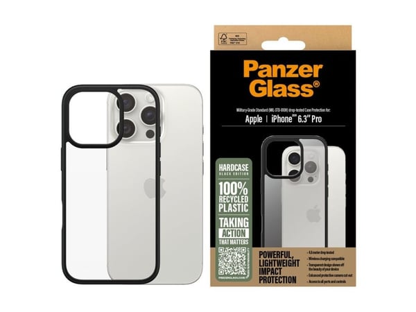 PanzerGlass ® HardCase Transparent iPhone 16 Pro, Suojus, Apple, Apple - iPhone 16 Pro, Läpinäkyvä