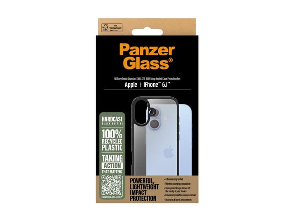 PanzerGlass ® HardCase Transparent iPhone 16, Suojus, Apple, Apple - iPhone 16, Läpinäkyvä