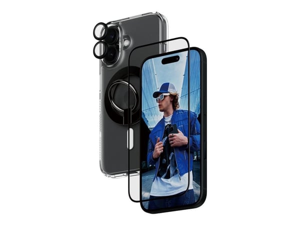 PanzerGlass - 4-in-1 Pack - baksidedeksel for mobiltelefon - ultrabred passform med EasyAligner - MagSafe-samsvar - resirkulert plast - med Skjermb...