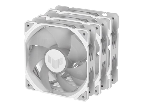 ASUS TUF GAMING TR120 ARGB 3IN1 White, Luftkylare, 12 cm, 2000 rpm, 29 dB, 77,4 kubikfot/min, Vit