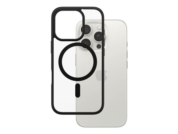 PanzerGlass HardCase - Baksidedeksel for mobiltelefon - MagSafe-samsvar - polykarbonat, termoplast-polyuretan (TPU) - svart - for Apple iPhone 16 Pro