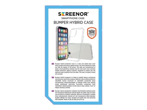 Screenor 25619SB, Suojus, Apple, iPhone 16 Plus, 17 cm (6.7"), Läpinäkyvä
