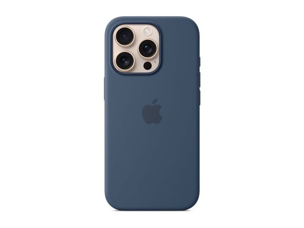 Apple - Baksidedeksel for mobiltelefon - MagSafe-samsvar - silikon - denim - for iPhone 16 Pro