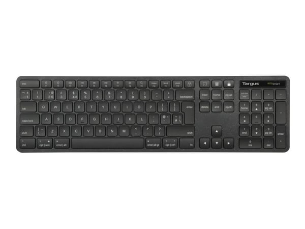 Targus EcoSmart - Tastatur - full size - bakteriedrepende middel - USB - QWERTY - Nordisk - svart