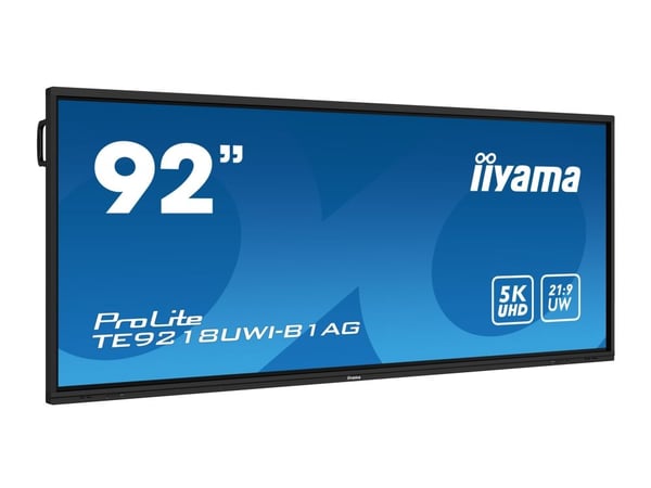 iiyama ProLite TE9218UWI-B1AG - 92" Diagonalklasse (91.5" synlig) LED-bakgrunnsbelyst LCD-skjerm - interaktiv digital skilting - med berøringsskjer...