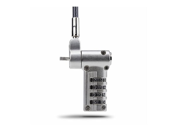 StarTech.com UNIVCS-LAPTOP-LOCK, 2 m, Kensington, nano, Noble, kiila, yhdistelmälukko, hiiliteräs, muovi, musta, hopea