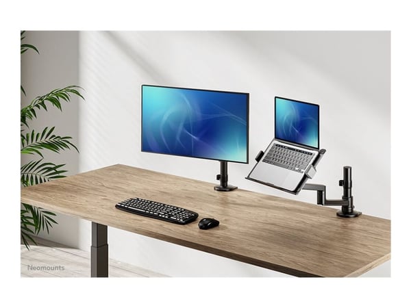 Neomounts DS20-425BL1 - Monteringssett (leddarm) - full bevegelse - for notebook - stål - svart - skjermstørrelse: 11.6"-17.3" - skrivebordsmonterbar
