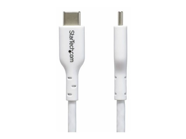 StarTech 3m White USB-C Charging Cable, USB C Cable, 60W 3A PD - USB-kabel - USB-C (hann) til USB-C (hann) - USB 2.0 - 5 / 9 / 12 / 15 / 20 V - 3 A...