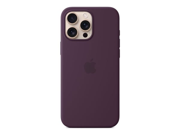 Apple - Baksidedeksel for mobiltelefon - MagSafe-samsvar - silikon - plomme - for iPhone 16 Pro Max