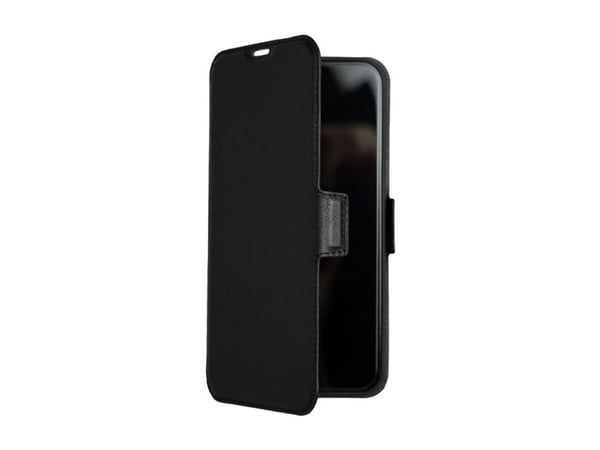 Screenor First - Lommebok for mobiltelefon - 2 i 1 - MagSafe-samsvar - ekte skinn, termoplast-polyuretan (TPU) - svart - for Apple iPhone 16
