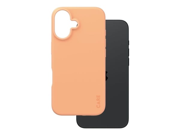 CARE by PanzerGlass - bakdeksel til mobiltelefon - termoplastisk polyuretan (TPU), silikonbelegg - ferskenfarget - for Apple iPhone 16