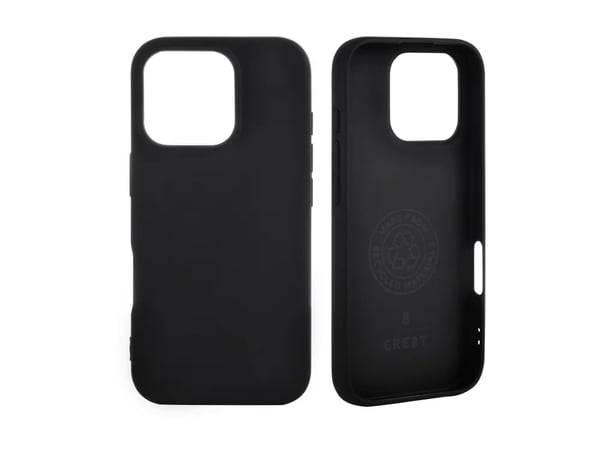 GRE8T - Bagsidecover til mobiltelefon - termoplastisk polyuretan (TPU) - sort - for Apple iPhone 16 Pro Max