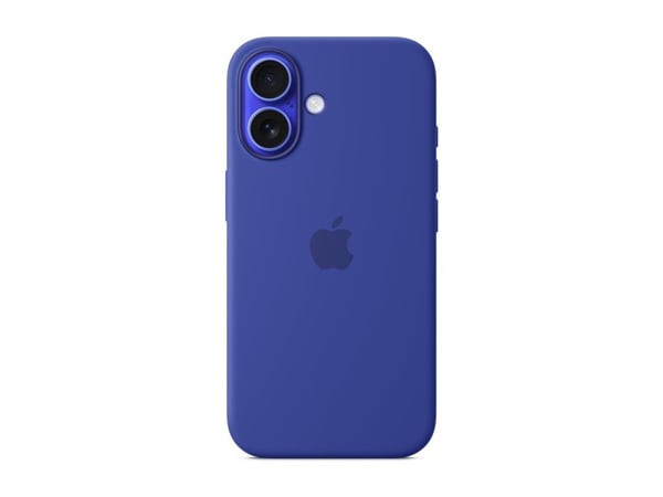 Applen silikonikotelo MagSafella iPhone 16:lle - Ultramarine, kansi, Apple, iPhone 16, 15,5 cm (6,1"), sininen