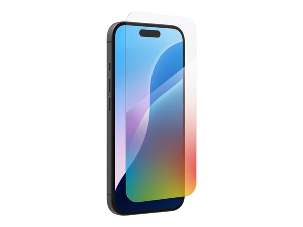 InvisibleShield Glass Elite VisionGuard, Apple, iPhone 16+/iPhone 15+, Anti-bakteriell, Beskyttelse mot blått lys, Støvbestandig, Ripebestandig, Gj...
