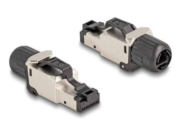 DeLOCK 86016, RJ45/LSA, musta, hopea, käsineet, suora, polykarbonaatti (PC), sinkki, Cat6a
