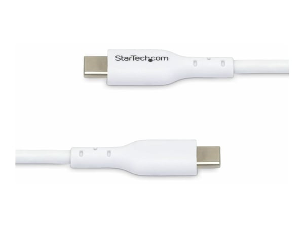 StarTech 3m White USB-C Charging Cable, USB C Cable, 60W 3A PD - USB-kabel - USB-C (hann) til USB-C (hann) - USB 2.0 - 5 / 9 / 12 / 15 / 20 V - 3 A...