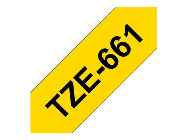 Brother TZe-661 - Vakioliima - musta keltaisella - Rulla (3,6 cm x 8 m) 1 kasetti(a) laminoitu teippi - P-Touch PT-3600, 530, 550, 9200, 9400, 9500...
