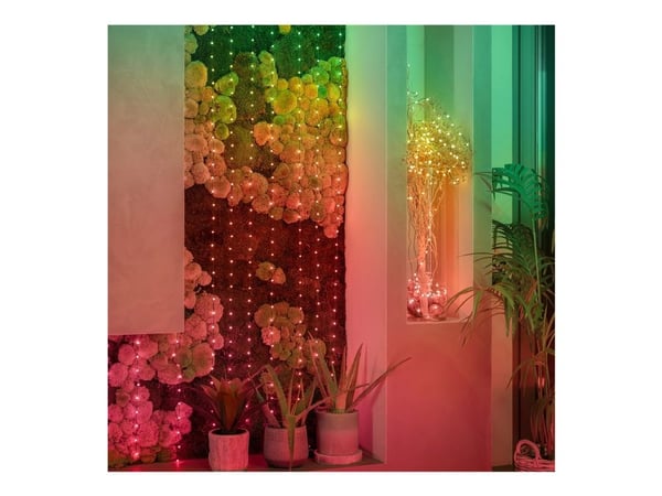 Twinkly Strings - Ketjuvalo - LED x 200 - 16 miljoonaa väriä - helmiäisväri - vihreä