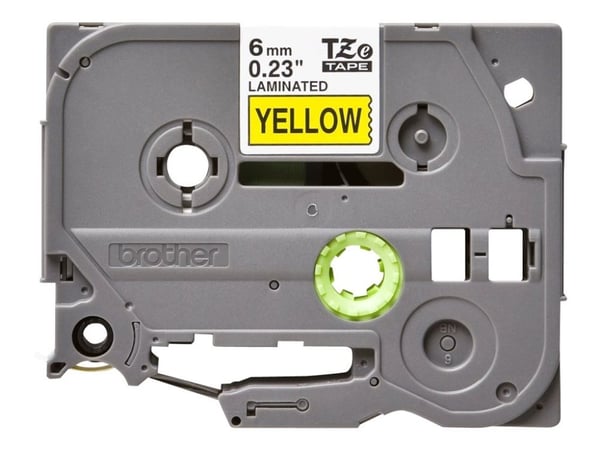 Brother TZe-611 - Svart på gult - Rull (0,6 cm) 1 kassett(er) laminert teip - for Brother PT-D210, D600, H110; P-Touch PT-1005, D200, D450, H105; P...