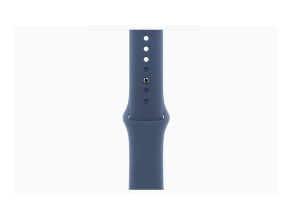 Apple Watch Series 10 (GPS + Cellular) - 46 mm - sølvaluminium - smartklokke med sportsbånd - fluorelastomer - denim - båndbredde: M/L - 64 GB - LT...