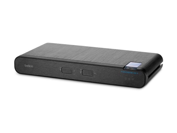 Belkin Universal Secure Dual-Head - 2. generasjon - KVM / lydsvitsj - 2 x KVM/lyd - 1 lokalbruker - stasjonær - TAA-samsvar