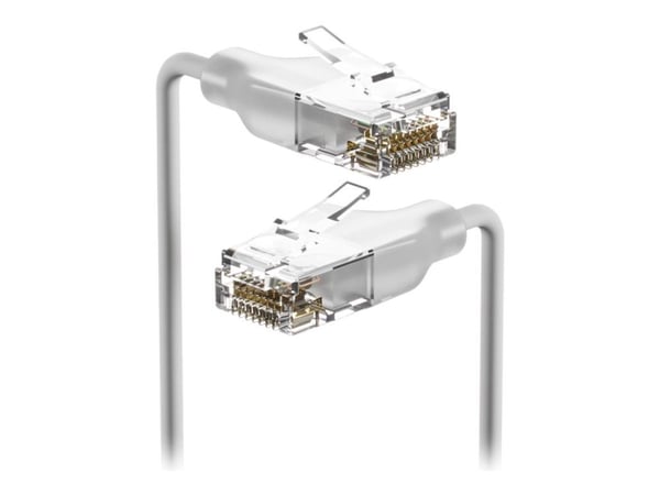 Ubiquiti UniFi - Koblingskabel - RJ-45 (hann) til RJ-45 (hann) - 30 cm - 2.5 mm - CAT 6 - formstøpt, Etherlighting technology, nano-thin - hvit