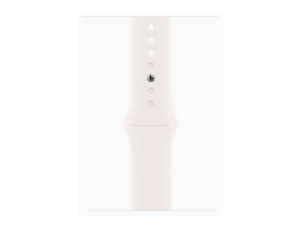 Apple Watch Series 10 (GPS + Cellular) - 46 mm - rosegull aluminium - smartklokke med sportsbånd - fluorelastomer - lett rouge - båndbredde: M/L - ...