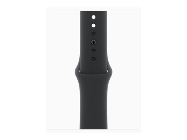 Apple Watch Series 10 (GPS + Cellular) - 42 mm - jet svart aluminium - smartklokke med sportsbånd - fluorelastomer - svart - båndbredde: S/M - 64 G...