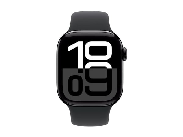 Apple Watch Series 10 GPS-älykello 42 mm, Jet Black, musta Sport-ranneke S/M