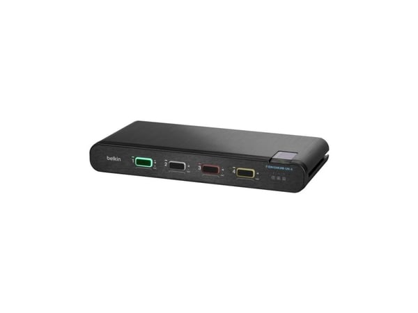 Belkin Universal Secure Single-Head - 2:a generationen - omkopplare för tangentbord/video/mus/ljud - 4 x KVM/ljud - 1 lokal användare - skrivbordsm...