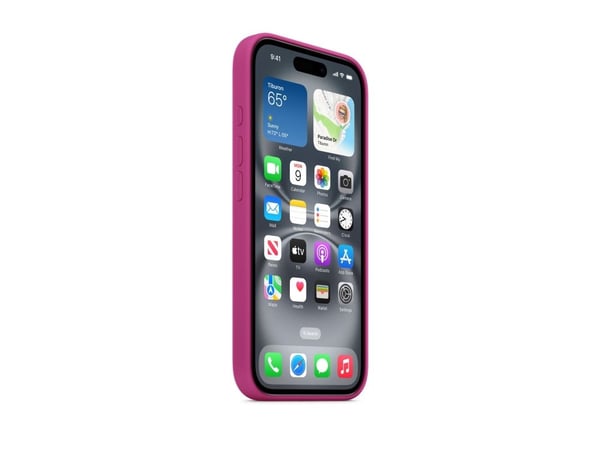 Apple silikondeksel med MagSafe for iPhone 16 - fuchsia, deksel, Apple, iPhone 16, 15,5 cm (6,1"), Fuchsia