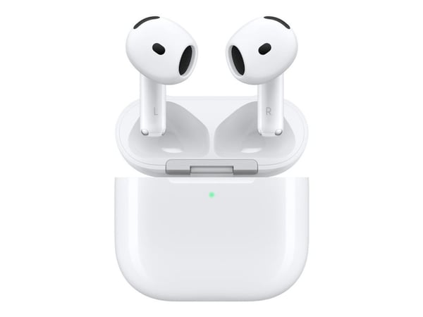 Apple AirPods 4 with Active Noise Cancellation - True wireless-hodetelefoner med mikrofon - ørepropp - Bluetooth - aktiv støydemping - hvit