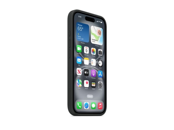 Apple Silikon-etui med MagSafe til iPhone 16 – sort, Deksel, Apple, iPhone 16, 15,5 cm (6.1"), Sort