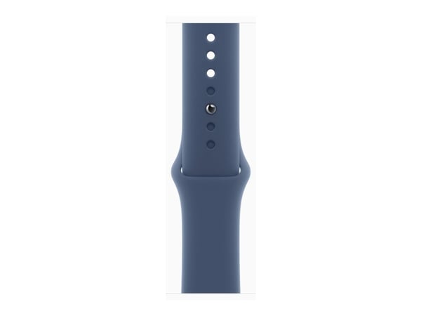 Apple Watch Series 10 (GPS + Cellular) - 46 mm - sølvaluminium - smartklokke med sportsbånd - fluorelastomer - denim - båndbredde: S/M - 64 GB - LT...