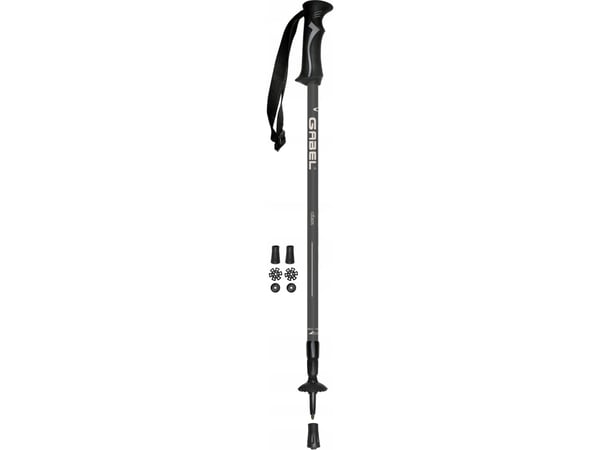 Gabel Cilaos Ardesia teleskopiske turstaver/trekkestaver; 68-142 cm; svarte