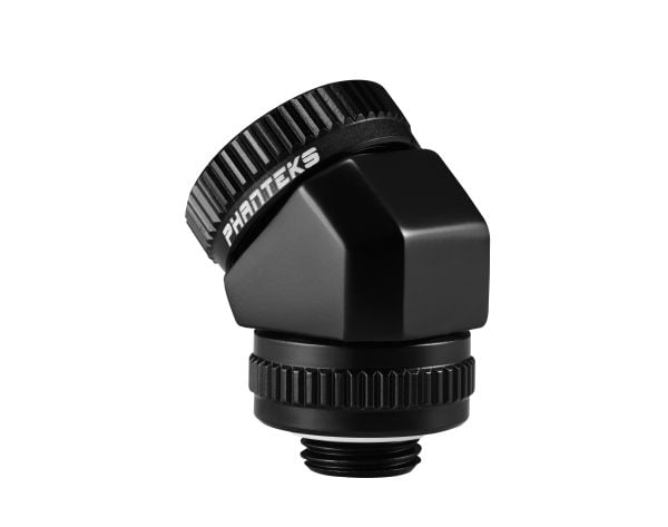 Phanteks PH-RA45_BK16, Adapter fitting, Metall, Svart, 45°, Honkoppling, Honkoppling