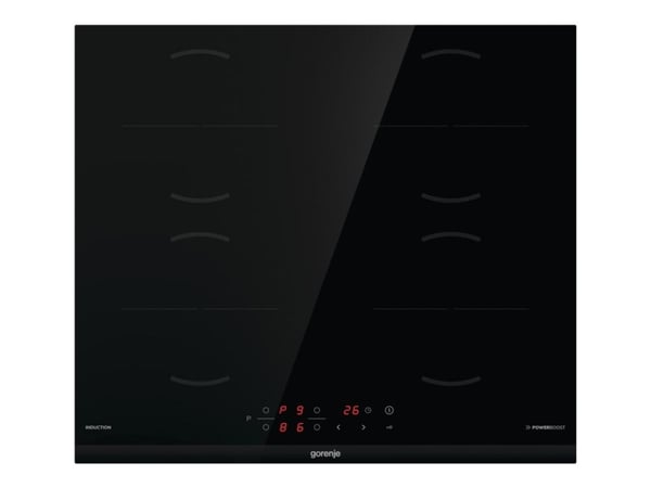 Gorenje GI6401BCE - Induksjonskomfyrtopp - 4 plater - Nisje - bredde: 56 cm - dybde: 49 cm - med skråkant - svart