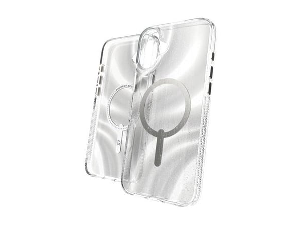 ZAGG Milan Snap - Baksidedeksel for mobiltelefon - MagSafe-samsvar - grafen - snurr glitter - for Apple iPhone 16
