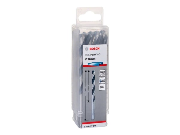 Bosch HSS PointTeQ - Bor - for metall - bor - 8 mm - heksagonal - lengde: 117 mm