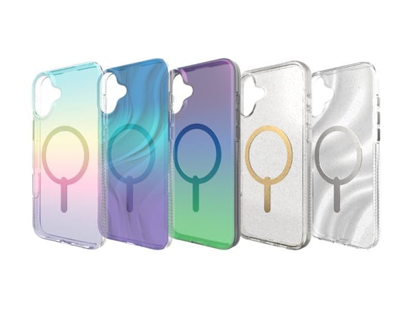 ZAGG Milan Snap - Baksidedeksel for mobiltelefon - MagSafe-samsvar - grafen - snurr glitter - for Apple iPhone 16
