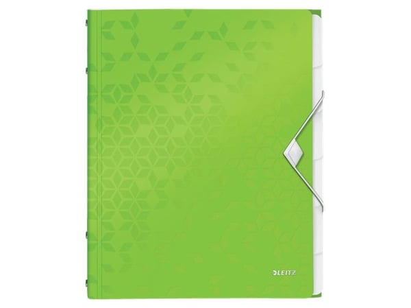 Leitz WOW, Tavanomainen paperikansio, Polypropeeni (PP), Vihreä, A4, 80 g/m², 260 mm
