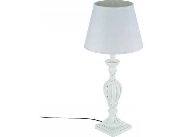 Atmosphera bordslampa PATINE BLANC med lampskärm, 55 cm